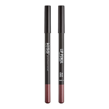 KISS New York Professional Slim Lip Pencil, Creamy Soft Lip Liner, Smooth Long-Lasting Rich Lip Color, Natural Lip Makeup, Water-Resistant Lip Crayon (Coffee)