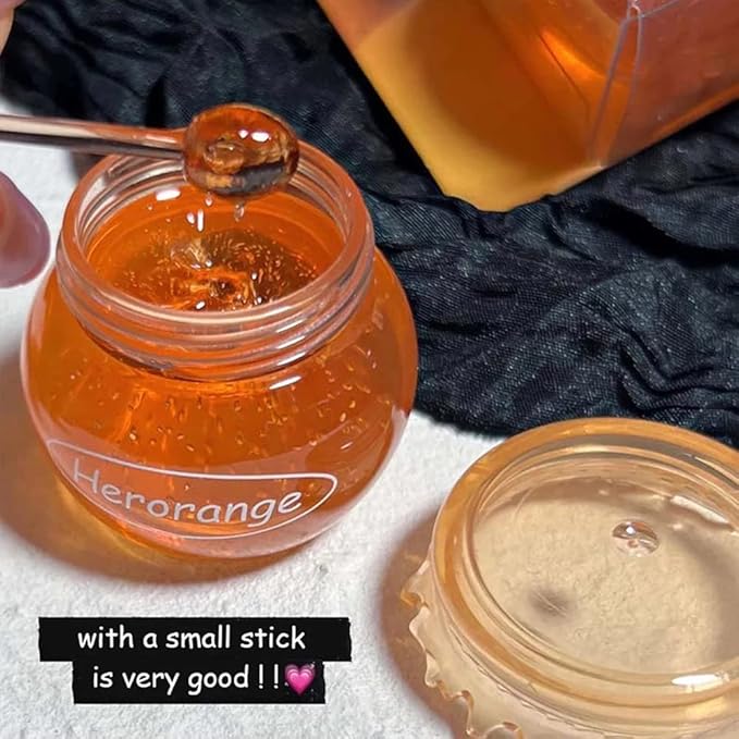 2PCS Bee Lip Balm Honey Pot,Honey Exfoliator