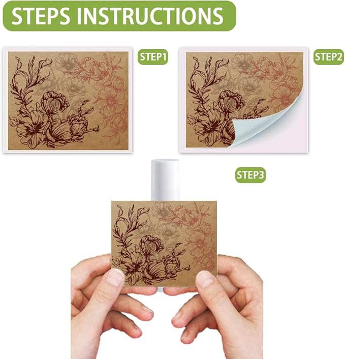 OLYCRAFT 100Pcs Self-Adhesive Lip Balm Tag Wrapping