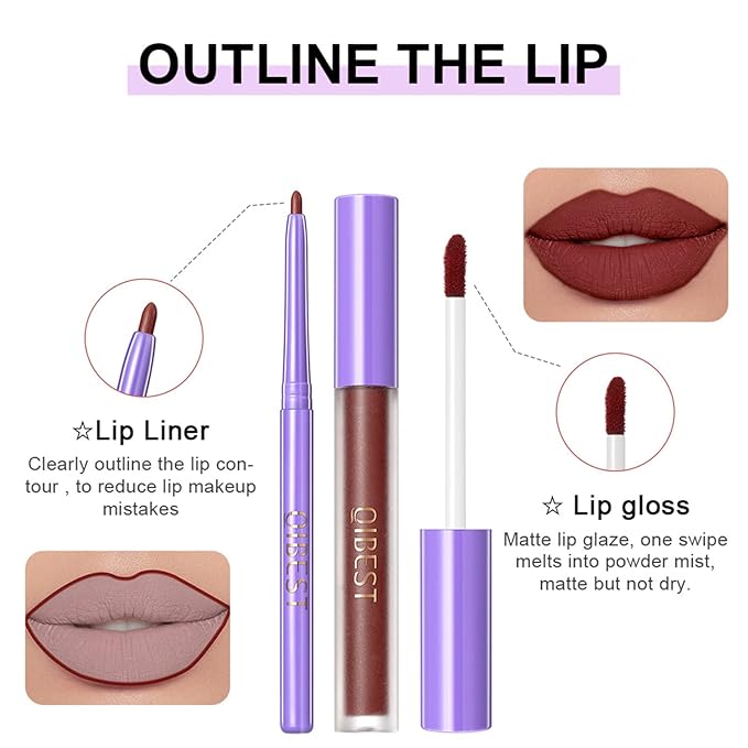Matte Lip Gloss Sets, 4 Colors Halloween Makeup Gloss