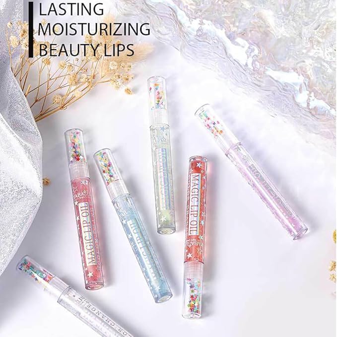 Mirror Water Lip Gloss Moisturizing Waterproof Lip Tint Smooth Long-Lasting Wear Non-Stick Cup Not Fade Beauty Lip Oil Lip Glaze Liquid Shine Glossy for Nourished, Fuller-Looking (01# White)