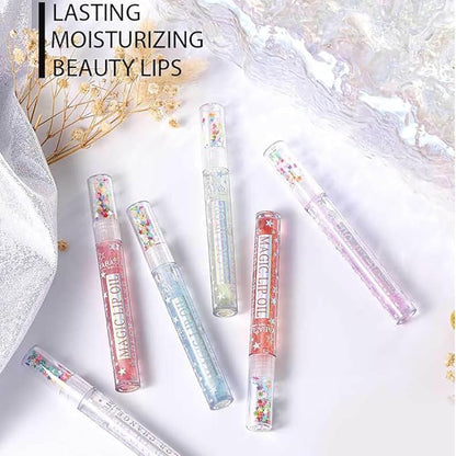 Mirror Water Lip Gloss Moisturizing Waterproof Lip Tint Smooth Long-Lasting Wear Non-Stick Cup Not Fade Beauty Lip Oil Lip Glaze Liquid Shine Glossy for Nourished, Fuller-Looking (01# White)