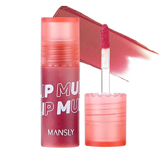 Matte Ink Lip Tint Stain, Lip Mud, Lasting Non-Stick Cup Matt Lip Gloss, Korean Liquid Lipcolor Makeup, Cheeky, Rose Nude Lipstick for Women (B17# Maple Sugar)