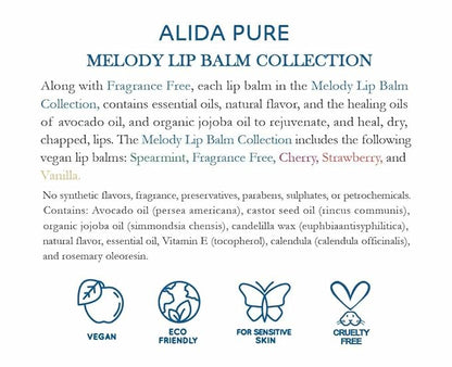 ALIDA PURE Melody Lip Balm Collection, Lips,