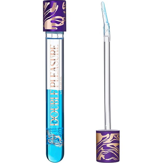 Double Pleasure Lip Oil - Moisturizing Lip Gloss for Women - Softening Glow Lip Plumper Gloss - Hydrating Lip Glow Oil - Plumping Lip Gloss Oil with Silicone Applicator (Skinny-Dipping)