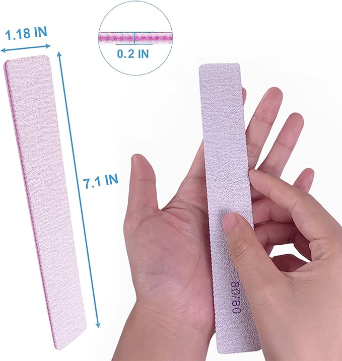 80/80 grit nail files, emery