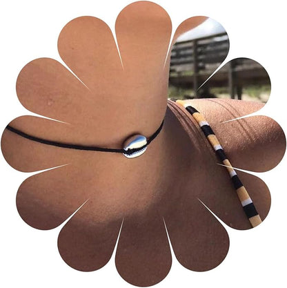 Boho Layered Suede Choker Necklace Black