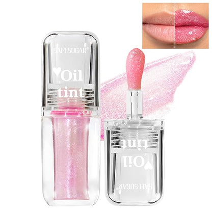 Plumping Lip Oil Tint,Moisturizing Transparent Color Changing Lip Plumping