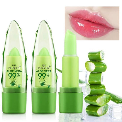 2 Pack Aloe Vera Lipstick, LemonSac Long Lasting Long