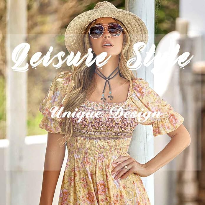 Y2K Necklace Puffy Turquoise Beaded Necklaces