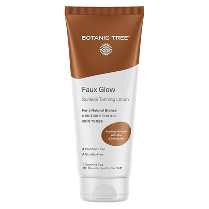 Botanic Tree Self Tanner - Sunless Tanner for Natural-Looking Fake Tan-Herbal Self Tanning Lotion for Flawless Bronzer Skin-Instant Face and Body Tanner for Fair and Dark Skin.
