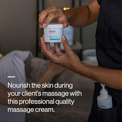 BodyMed Formulations Massage Cream, 4 oz. – Fragrance-Free, All-Natural Lotion for Massage Therapy – Leaping Bunny Certified – with Arnica Extract & Jojoba – Non-Staining, & Paraben Free