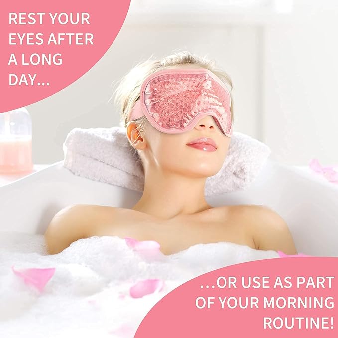 Cooling eye mask with gel