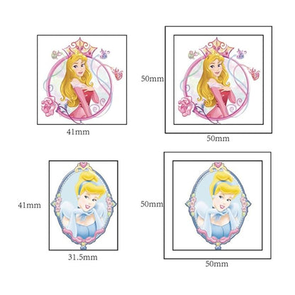 20pcs Cute Princess Temporary Tattoos for Girl, Kawaii Christmas Rewards