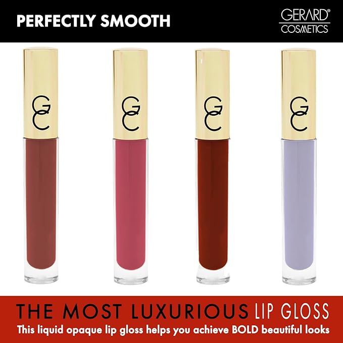 Gerard Cosmetics Supreme Lip Creme Wonderland | Highly Pigmented, Fully Opaque, Purple Lip Gloss | Nourishing, Hydrating, Liquid Lipstick for Full Coverage Lip Color