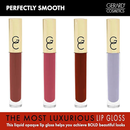 Gerard Cosmetics Supreme Lip Creme Wonderland | Highly Pigmented, Fully Opaque, Purple Lip Gloss | Nourishing, Hydrating, Liquid Lipstick for Full Coverage Lip Color