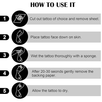 6 sheets Temporary Tattoos for Kids Movie Tattoos Reward Gifts