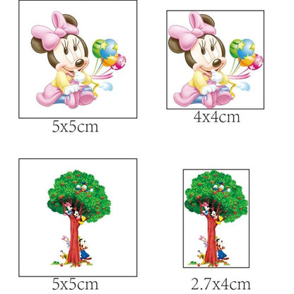 20 Sheets Disney Temporary Tattoos for Kids, Mickey Christmas Rewards