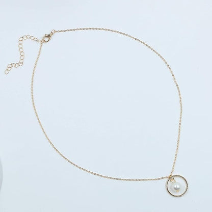 Fashion Pearl Necklace Chain Simple Hollow