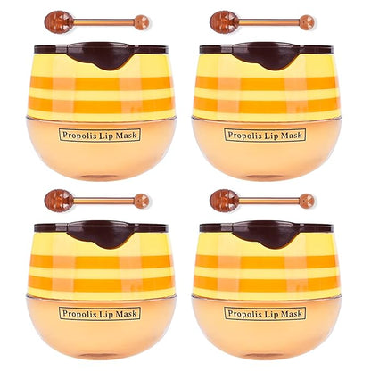 4Pcs Honey Lip Mask Pot, Moisturizing