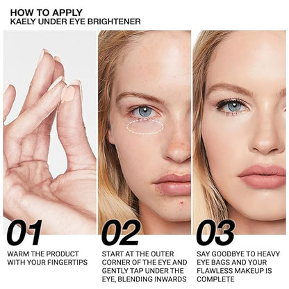 evpct 2Pcs under Eye Brightener, Nourishing Luminous under 04# Light