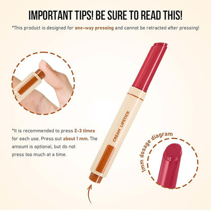 Juicy Lip Oil Slick Click Press Lipstick, Korean Shining Mirror Glass Lip Gloss Moisturizing Lip Balm Nourishing Solid Lip Glaze, Plump Your Lips, Pigmented Vegan Lip Color, Non-Sticky,05