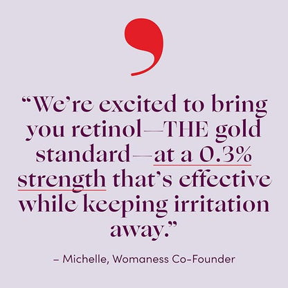 Womaness Plump It Up Retinol Serum – Roll-On Hydrating Face Serum for Women w/Hyaluronic Acid & Collagen Boosting Retinol – Anti Aging for Fine Lines, Wrinkles & Smoothing Ceramide NG Skin Care 30ml