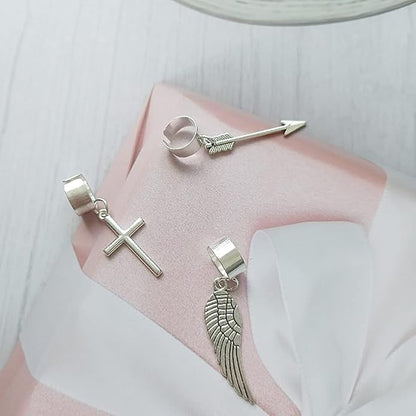 Angel Wings Ear Cuffs 3Pcs Arrow
