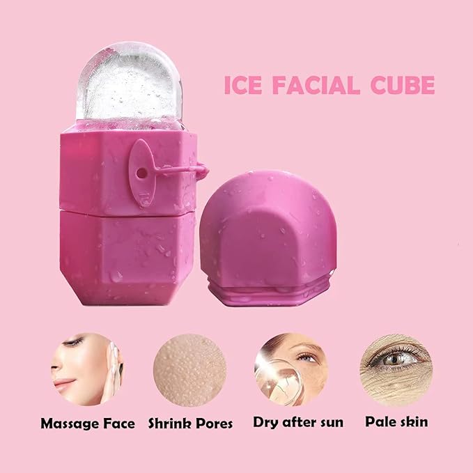 Ice Face Roller, Ice Roller for Face and Eye, Reusable Beauty Ice Facial Roller for Face Skin Care Silicone Ice Stick Face Ice Mold Icing Tool, Gifts for Her