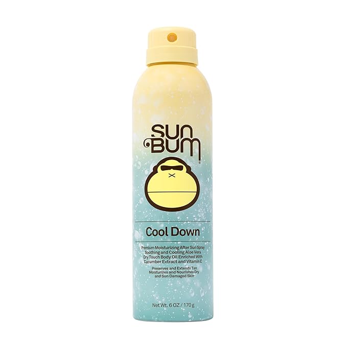 Sun Bum Cool Down Aloe Vera Spray | Vegan After Sun Care with Cocoa Butter to Soothe and Hydrate Sunburn Pain Relief | 6 oz