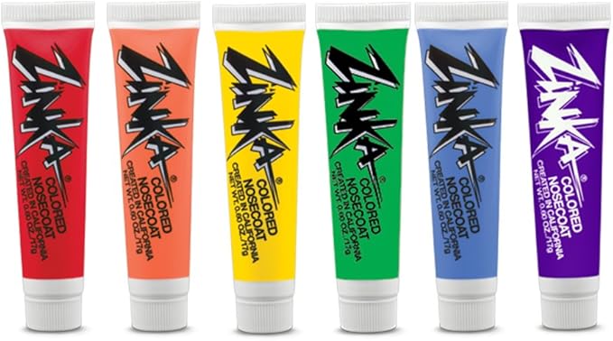 Zinka Nosecoat Sunscreen - Rainbow Pack - Red/Orange/Yellow/Green/Blue/Purple