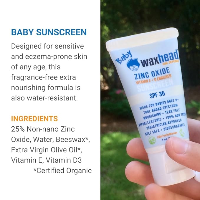 Waxhead Sampler Kit - Coral Reef Safe Sunscreen for Kids Sunscreen Travel Size Sunscreen TSA Approved Biodegradable Sunscreen, Environmental Friendly Sunscreen, Mineral Sunscreen Zinc Oxide