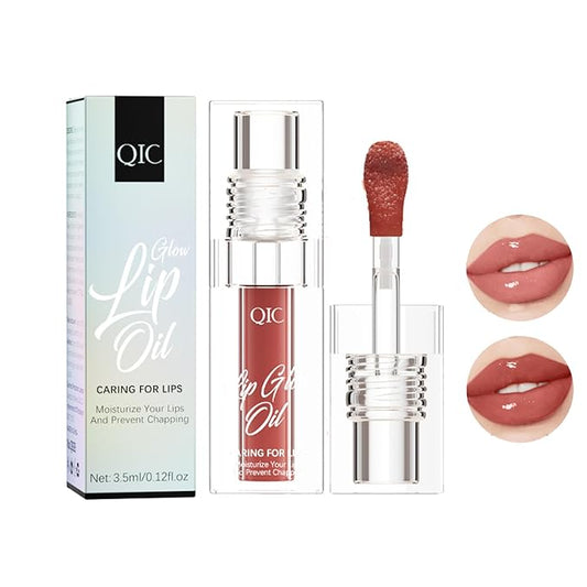 Magic Color Changing Lip Oil, 2024 New Warm Change Moisturizing Lip Gloss Hydrating Lip Oil, New Upgraded Magic Big Brush Color Changing Lip Oil Long Lasting Nourishing (Rase 04#)