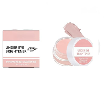 4 Colors Under Eye Brightener, Conceal & Brighten Dark Circles, Nourishing Waterproof Under Eye Cream Pot Concealer Full Coverage Peach Color Corrector Makeup(00)