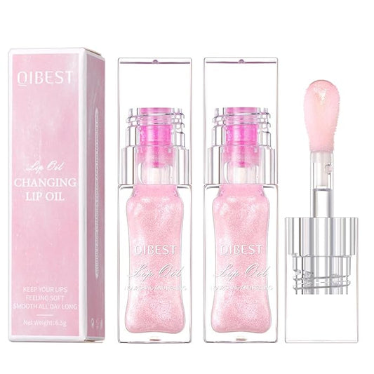 Yasovigi Magic Color Changing Lip Oil, Plumping Moisturizing Lip Oil, Big Brush Plumping Lip Gloss Non-sticky Lip Primer