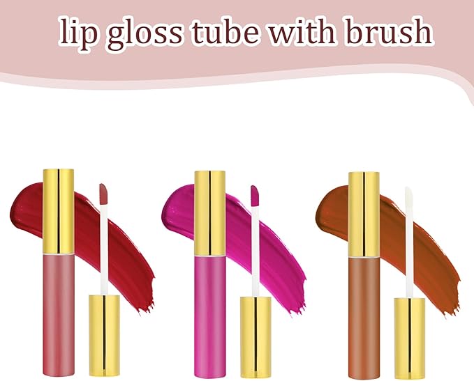 Empty Lip Gloss Tubes with Wand Clear Plastic Gloss