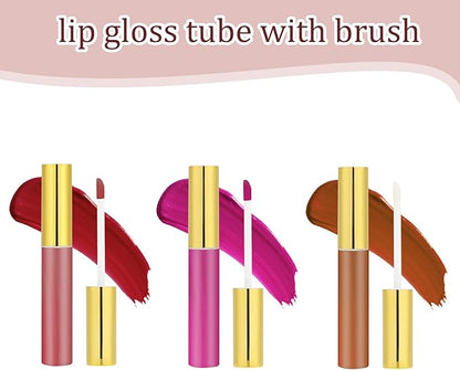 Empty Lip Gloss Tubes with Wand Clear Plastic Gloss