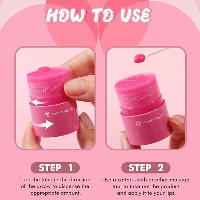 Tinted Lip Balm, Twist Dispenser Hydrating Lip Gloss, Lightweight, Shiny Melting Lip Gloss, Comfortable, Non-Sticky, Lip Mask Friendly(02#)