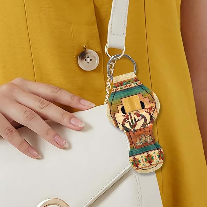 Chapstick Holder Keychain for Lipstick Lip Girls