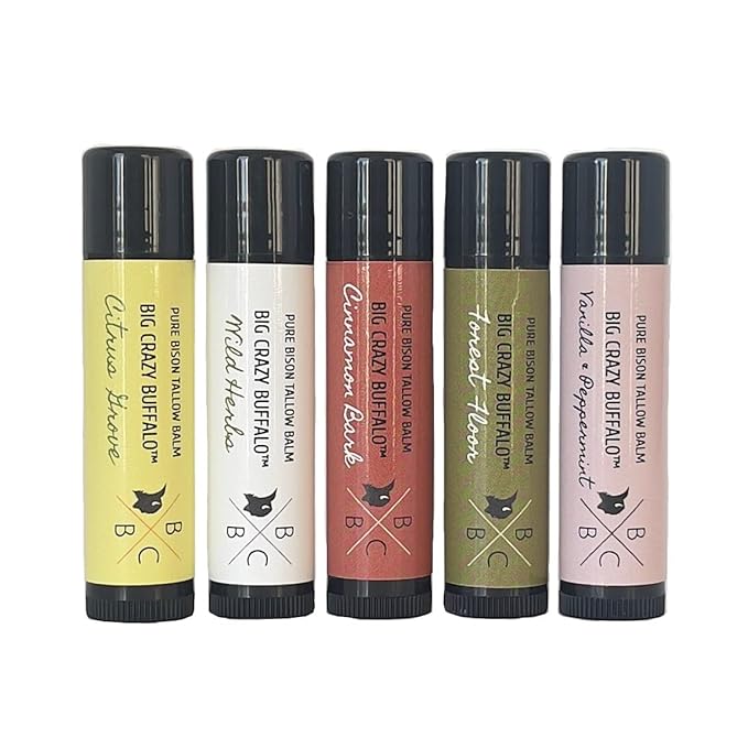 Pure Bison Tallow Lip Balm Set Hydrating