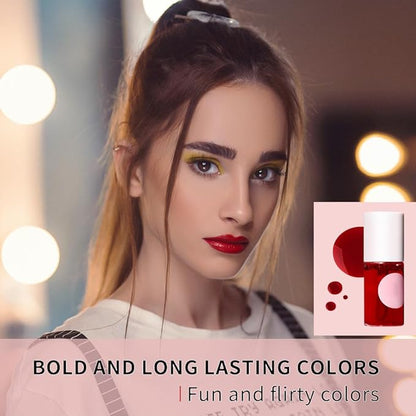 Lip Tint Stain, Lip Glosses, Moisturizing Lip Stain, Lip Tint, Skin Tint, Lip-Plumping, Non-sticky, Long Lasting Lip Makeup (Apple)