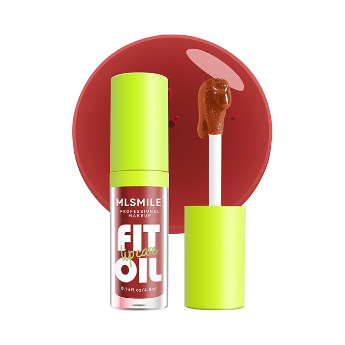 Lip Oil Lip Glaze, Soft Brush Head Hydrating Lip Glow Oil,Shiny Transparent Lip Gloss Plumping,Long Lasting Nourishing Non-sticky Fresh Clear Smooth Lip Care (#07)