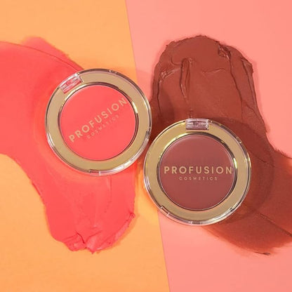 Profusion Cosmetics Cream Blush- Lightweight, Easy-Blend Creamy Texture, Petal, 1)