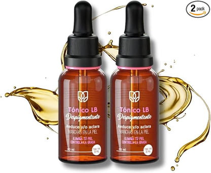 LB Tónico Facial x2 Pack: Despídete de las Manchas y Logra UNA Piel Radiante | Despigmentante LB para un Rostro Luminoso y Uniforme