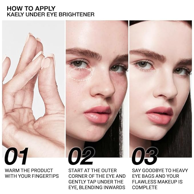 evpct 2Pcs under Eye Brightener, Nourishing Luminous under Ivory White