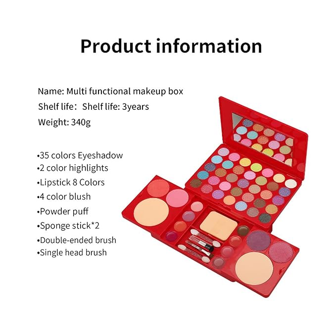 All-in-One Makeup Gift Set Travel Makeup Kit Complete