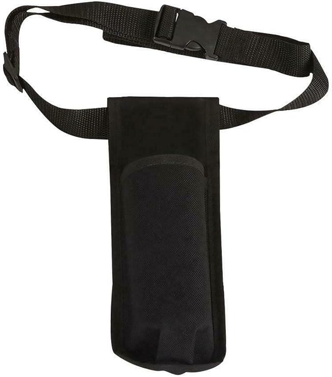 Massage Bottle Holster Durable Waist Pack, Single Bottle Holster Kit, Adjustable Strap,Heavy Duty Essential Oil Dispenser for Massage Practitioners (black)