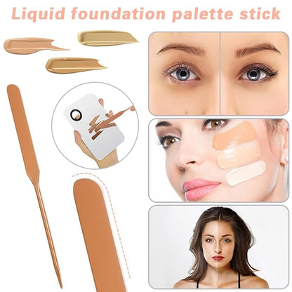 3PCS Makeup Mixing Palette, Stainless Steel Cosmetic Makeup