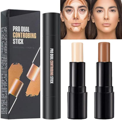 2 Colors Cream Contour Sticks Makeup Kit, Primer