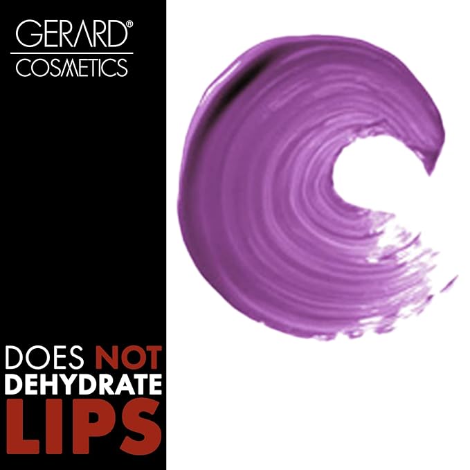 Gerard Cosmetics Color Your Smile Lip Gloss Wild Orchid | Super Pigmented Purple Lip Gloss with LED Light and Mirror | Shiny Finish | Hydrating Liquid Lip Color | Cruelty Free and Made in USA